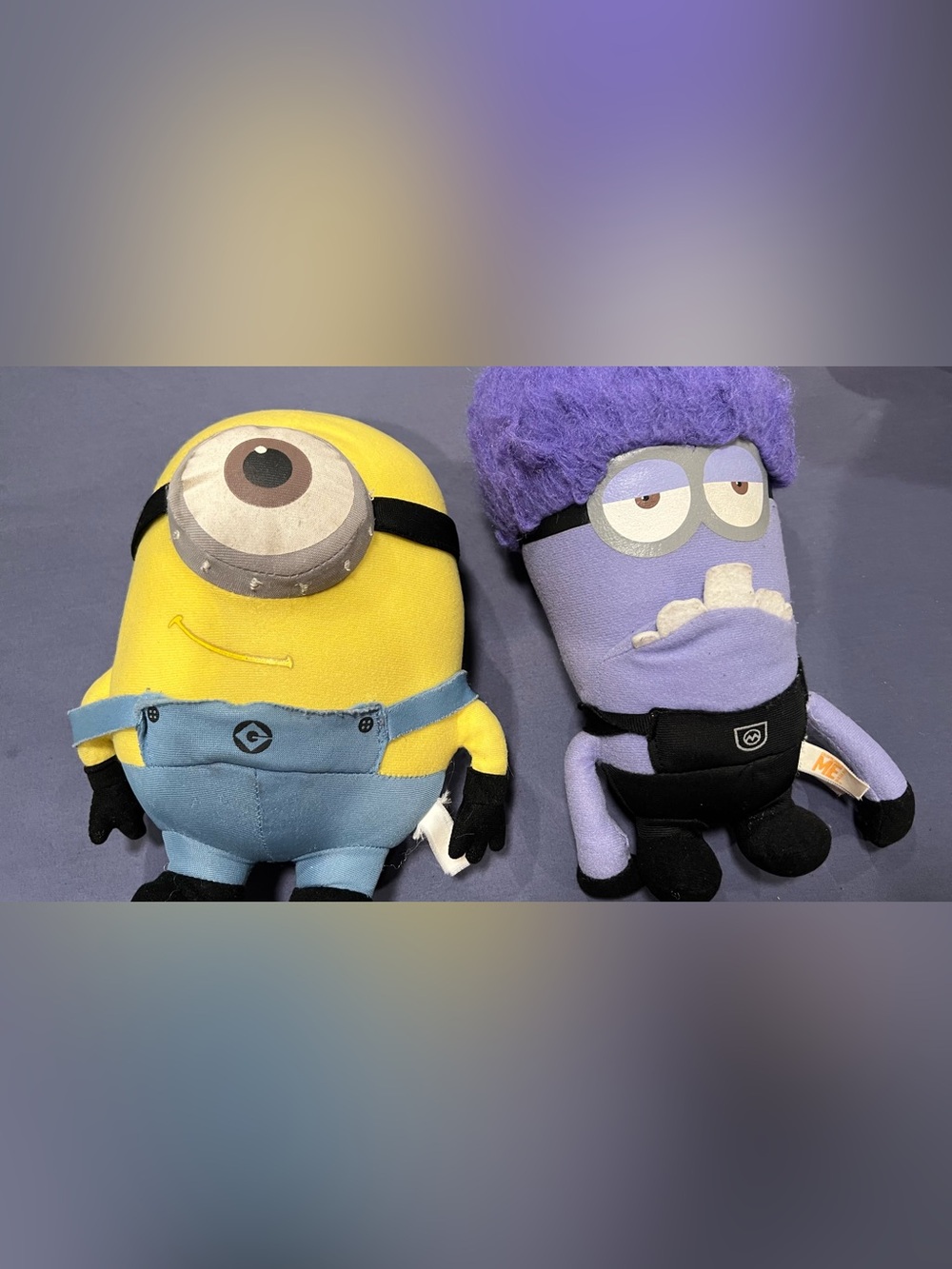 Despicable Me Minion Plush Toy Set - Yellow & Purple